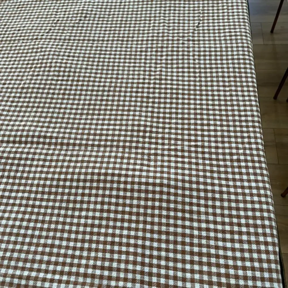 Threshold Cotton Full Double Duvet Cover & Pillow Sham Set Brown & White Gingham